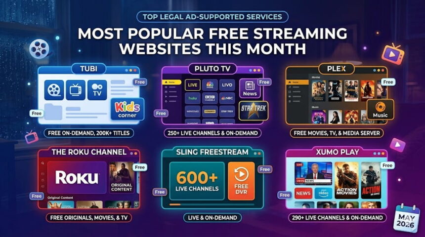 Most Popular Free Streaming Websites This Month